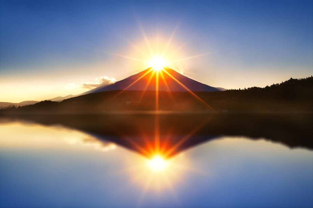 富士山日の出画像